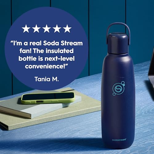 Image of sodastream Fizz & Go Cool - All Metal Bottle (Blueberry) Carbonating Bottle Capacity, 0.9L