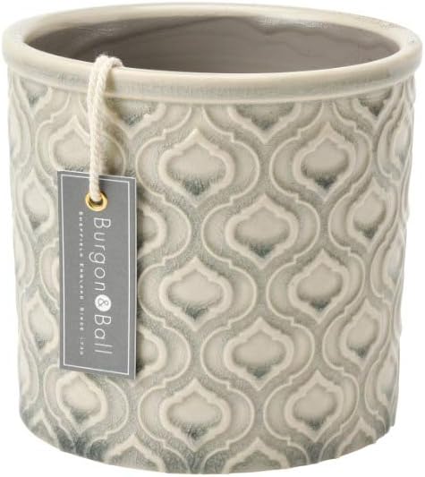 Burgon & Ball Plant Pot, Ceramic, Soft Grey, Small