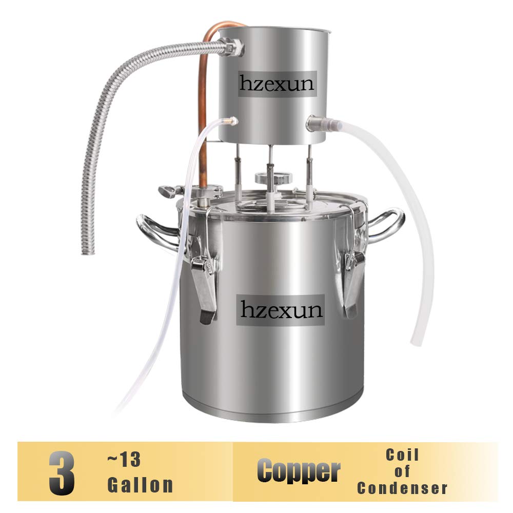 Alambique Para Destilación Casera -recipientes, Serpentín - Para La Destilación De Alcohol, Vino, Aceites Esenciales (13Gal/50L)
