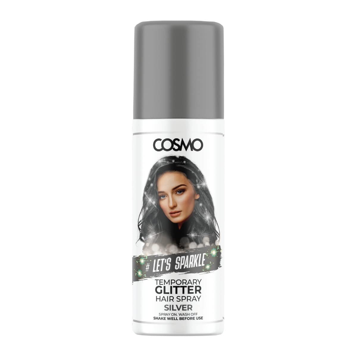 Temporary Silver Glitter Hair Colour Spray 100ml For Unisex, Suitable for All Hair Types, Hair Color, Haircare, Beauty