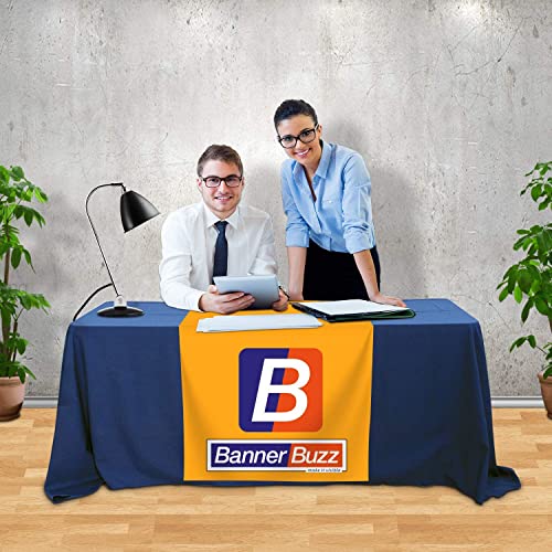 Bannerbuzz Custom Table Runner Cloth, For Business, Trade Shows, Exhibitions, Events, Advertising (36" W X 90" H) #TOP2