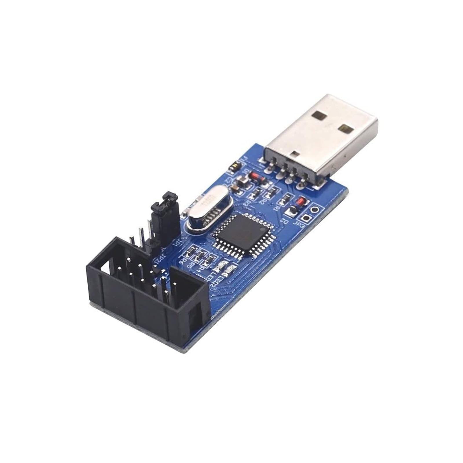 51 programmi AVR ATMEGA8 USBASP USB ISP downloader 10 pin USB programmatore 3,3 V 5 V con cavo 6 pollici lunghezza compatibile con programma AVR ATMEGA8