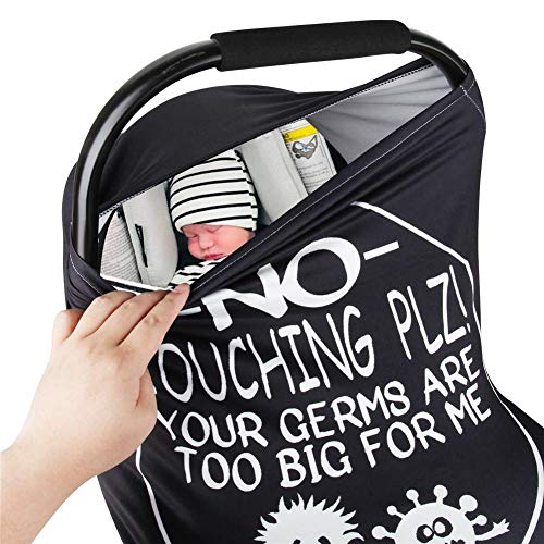 Car Seat Covers for Babies, Nursing Cover, Breastfeeding Cover, Stretchy Newborn Car Seat Canopy, Soft Breathable Infant Stroller/Shopping Cart/High Chair Cover, Boys and Girls Shower Gift