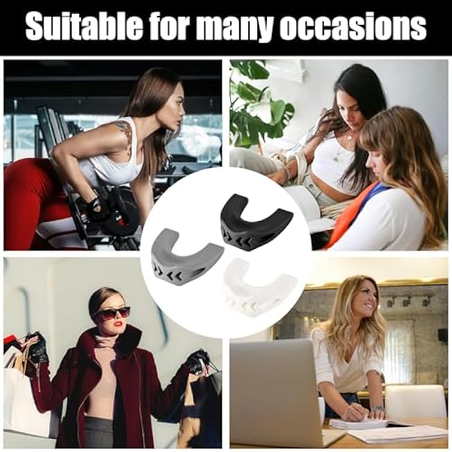 3pcs Silicone Jaw Exerciser, Jaw Trainer Chin Exerciser for Men & Women with 3 Resistance Levels Jaw Trainer Facial Exerciser for Beginner Intermediate Advanced Users (3 Colors)