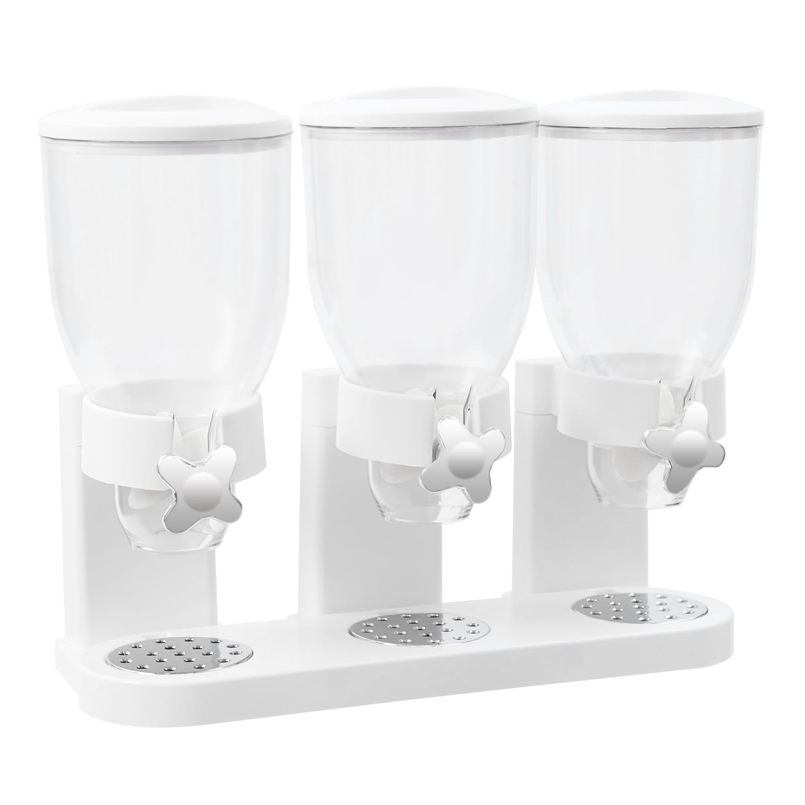Dispensador de cereales de 3 compartimentos de 2 litros, color