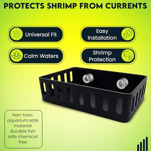 Image of Square Aquarium Filter Baffle, Universal HOB Filter Compatible, Slow Flow Design for Betta Fish and Shrimp Tanks (Extra Large)