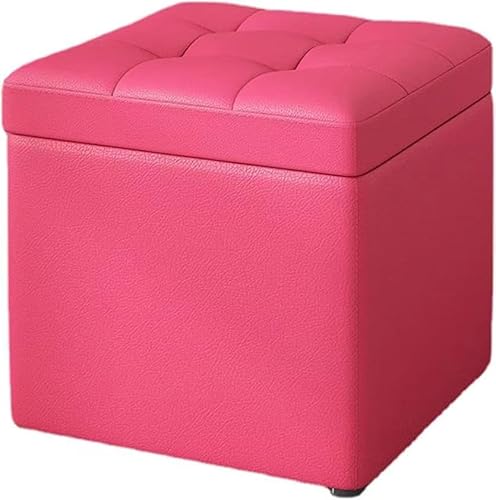 AIYI HOME オットマン 足置き台 収納 スツール 化粧スツール 踏み台 収納ボックス 収納ケース ステップ台 収納箱 玄関スツール 腰掛け 持ち運びに便利 完成品 フットレスト ストレージチェア 足枕 おしゃれ 可愛い リビング/玄関/寝室適用 (