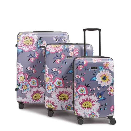 Image of Hardside 3 Piece Luggage Set, Parisian Bouquet Dark Gray, One Size