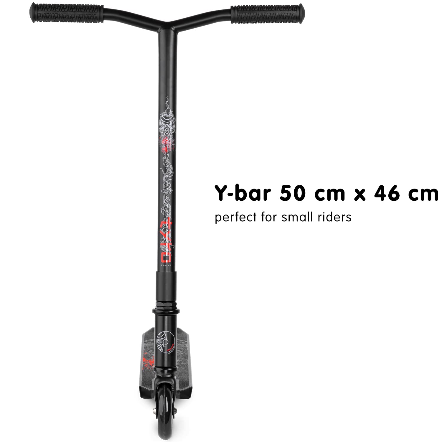 Movino Tyro Monopattino Scooter Professionale Scooter Per Bambini Cuscinetti A Sfera ABEC9 Ruote Da 100 mm Monopattino Freestyle Y-BAR Manubrio Base in Alluminio 6061 Leggero 2,90 kg