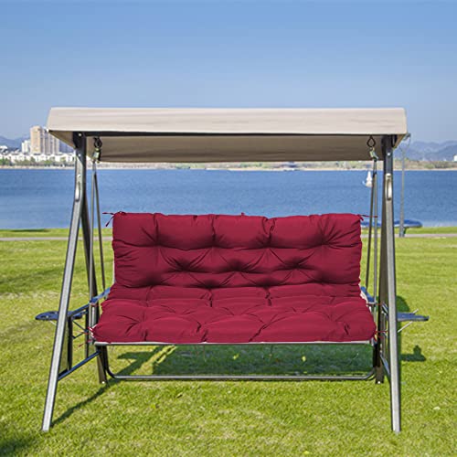 Coussin pour balancelle de jardin 150x100x10cm lavable rouge