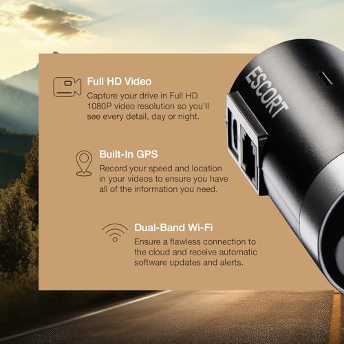 Image of Escort M2 Smart Dash Cam, 1080P Full HD Video Dash Cam, Incident Reports
