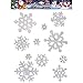 Produktbild Widmann 1204I - Fenstersticker Schneeflocken, unterschiedliche Schneeflocken mit Glitzer, Fensterbild, Dekoration für Weihnachten und Advent, wiederverwendbar