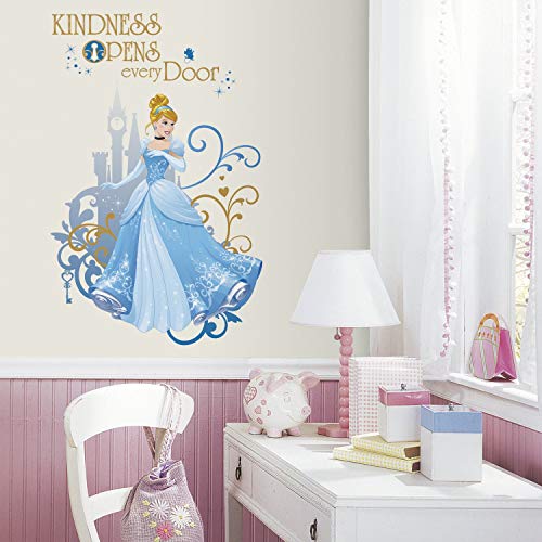 Preisvergleich Produktbild RoomMates Disney Prinzessin Cinderella Riesen Wandtattoo, Mehrfarbig