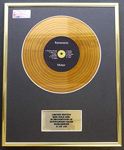 Everythingcollectible Rammstein/Mini Gold Disc Display/ÉDITION LIMITÉE/COA / Mutter