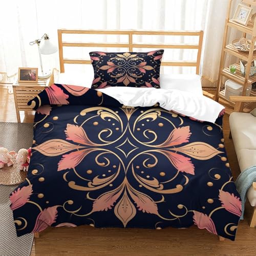 Housse de couette en microfibre 135x200 cm avec 2 taies d'oreiller
