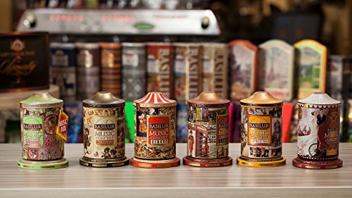 Basilur | Romantic & Pets Music Tins | Music Concert Collection | Pure Ceylon Black &Teas | Metal Caddy | 20 Pyramid Tea Bags Each | Gift Of Tea | Pack Of 2 #TOP7
