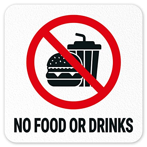 No Food Or Drinks Vinyl Adhesive Pool Depth Marker,