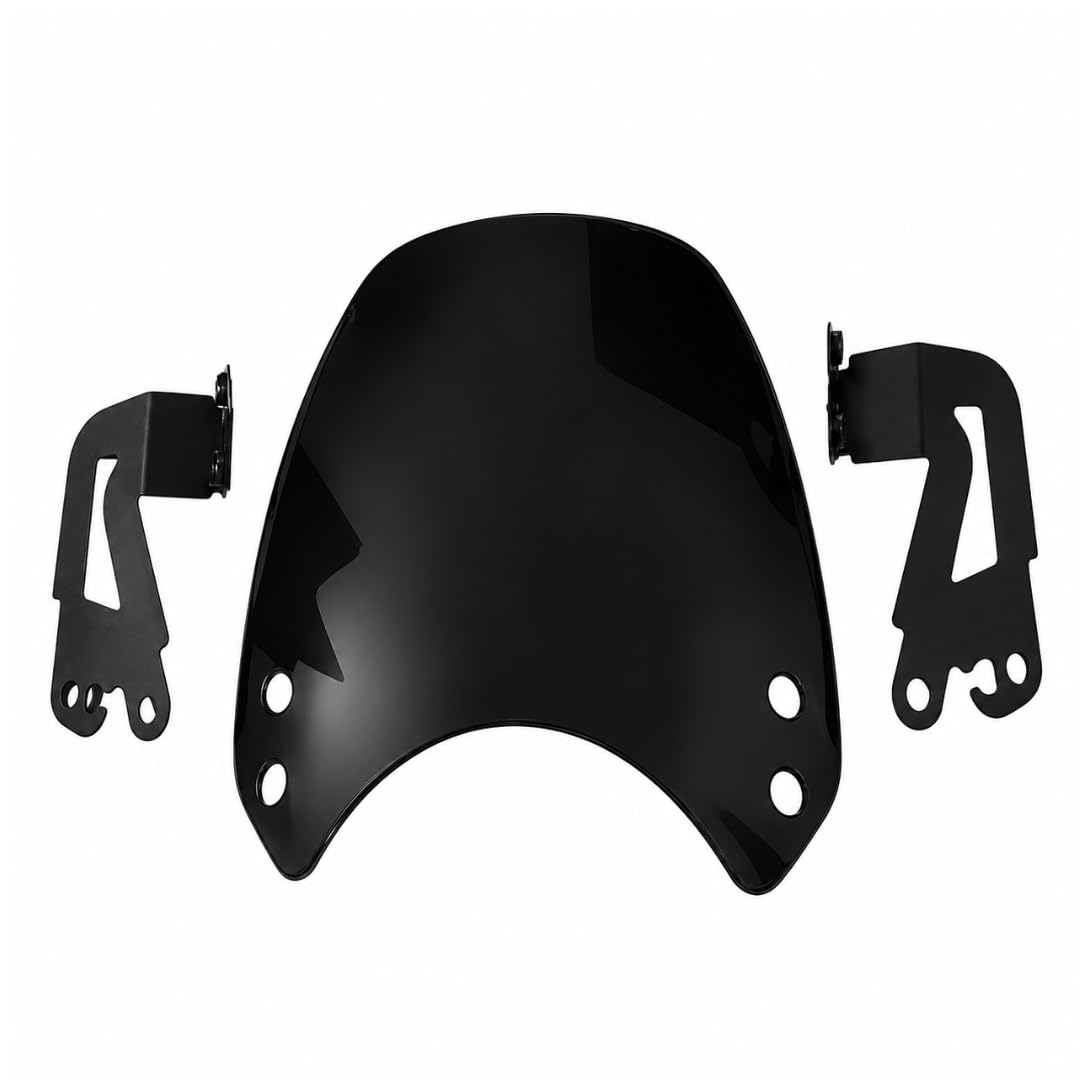 RE Hunter 350 Bike Visor | Unbreakable Headlight Bolt Visor | Windshield Protector | Wind Deflector 3-image-2