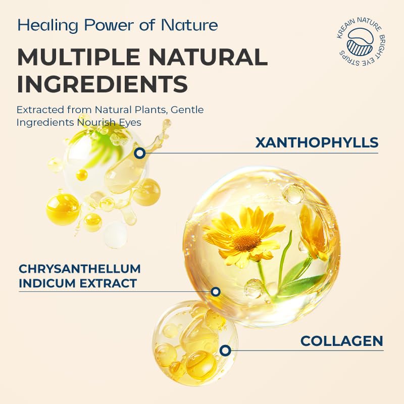 Under Eye Patches, Bright Eye Mask with Lutein for Dark Circles & Puffy Eyes, Ideal Eye Treatment Skin Care Gift for Women & Men (3 Pack/ 9 Pairs)