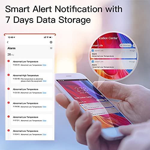 Moes Smart Wifi Cooling Heating Thermostat Outlet, Tuya Digital Temperature Controller Sensor Plug For Reptile Fermenter Brewing Breeding Heat Mat, Smart Life Remote Control, -22-221℉,10A 1250W #TOP5