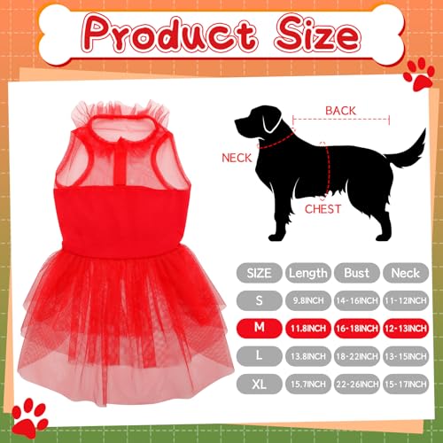 Disfraz de perro boda roja Halloween talla M miniatura 2