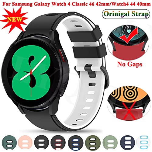 Bracelet 20 mm silicone sans écarts compatible Galaxy Watch 4 - 3