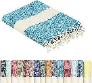 Beach Towel cotton 200 x 100 Extra Large, wearable & sand free | hammam Turkish Beach Towels for adults | Holiday Essentials women & men, Fouta Towel, pool travel Beach Accessories, sun lounger towels