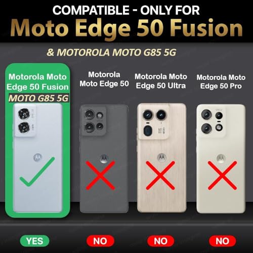 Image of COVERBLACK Soft Rubber Back Cover Compatible Model for Moto Edge 50 Fusion - Transparent