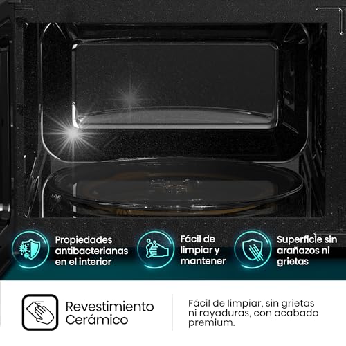 Miniatura 13 de Hisense H20mombp1hg - Microondas Con Grill 800w, 20l, Alto 32.6cm X Ancho 45.5cm, Color Negro, Potencia Del Grill: 800 W, Revestimiento Cerámico, Cristal Premium, 5 Niveles De Potencia