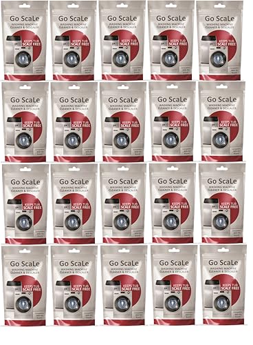 Image of Go ScaLe Washing Machine Cleaner & Descaling Powder, Descaler for top load and front load | Washing Machine Drum Cleaner & Tub Cleaner | 100g 3 pouch (Pack of 20)