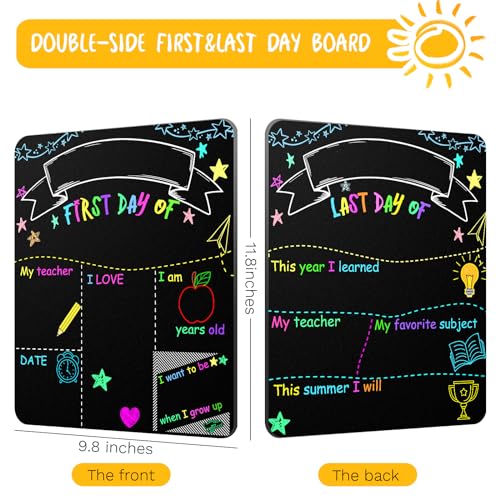 First-Last-Day-of-School-Sign-Board-Double-Sided-First-Last-Day-of-School-Board-Sign-Back-to-School-Chalkboard-Sign-Double-Sided-Photo-Prop-for-KidsMy-1st-Day-of-Kindergarten-Preschool First Last Day of School Sign Board Double Sided First Last Day of School Board Sign Back to School Chalkboard Sign Double Sided Photo Prop for KidsMy 1st Day of Kindergarten Preschool