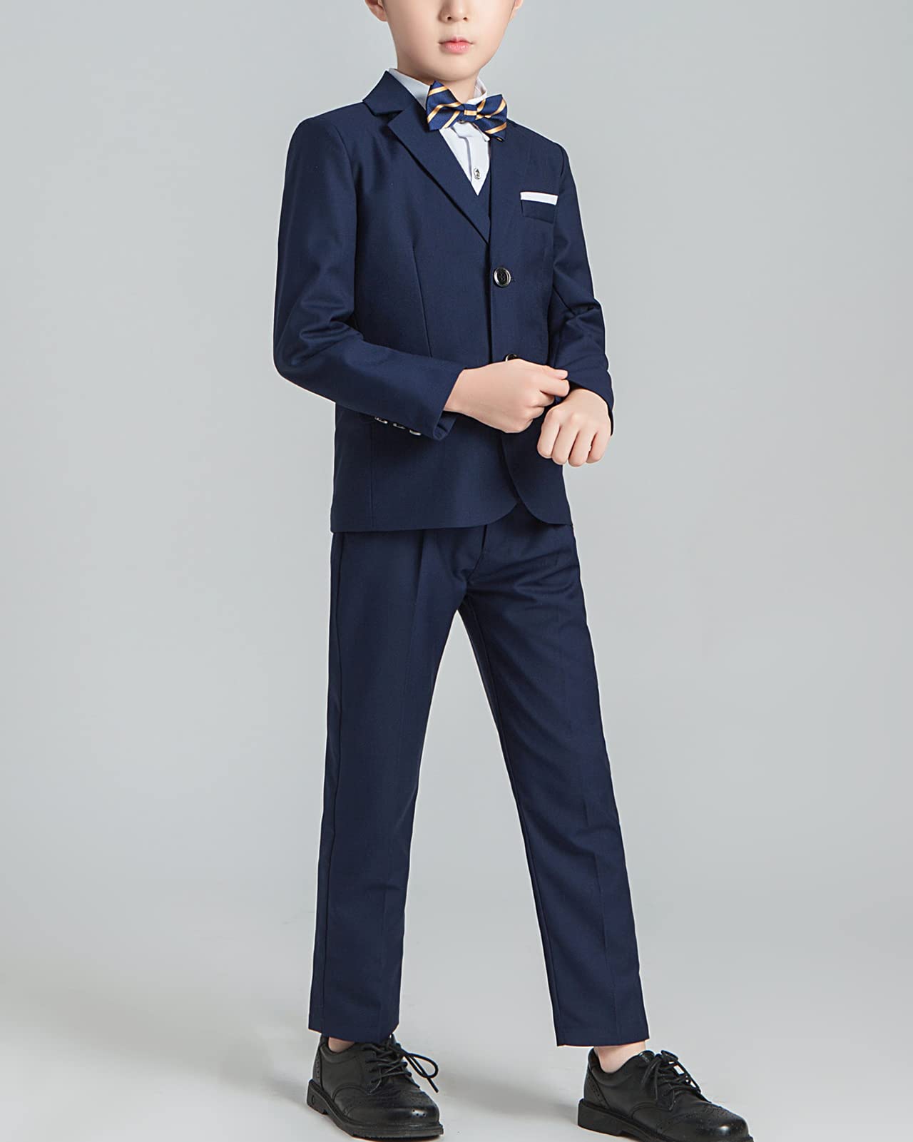 3/4/5 Piezas Conjunto de Traje para Niños Conjunto de Blazer y Pantalón, Elegantes Traje de Boda