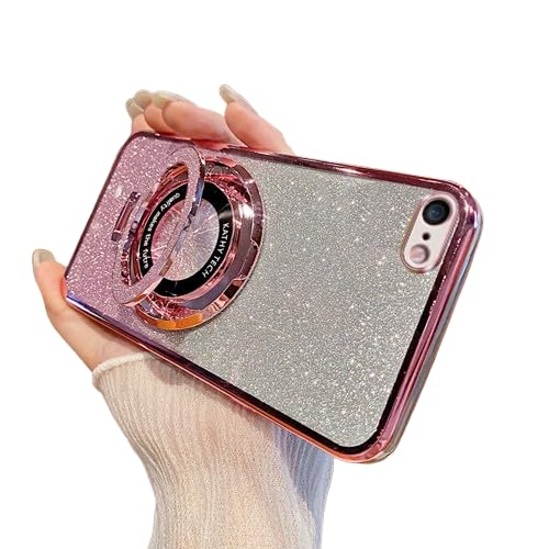 Coque iPhone 16e paillettes avec support béquille antichoc - Protection fine