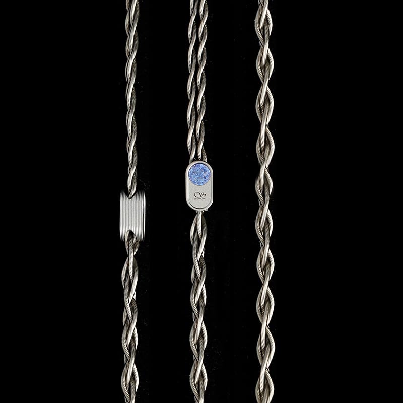 Shanling Moria Écouteurs intra-auriculaires Single-Dynamic avec membrane en titane 60 couches et entraînement magnétique triple cavité, boîtier en titane CNC, câble OFC plaqué argent 5N, 2 broches de