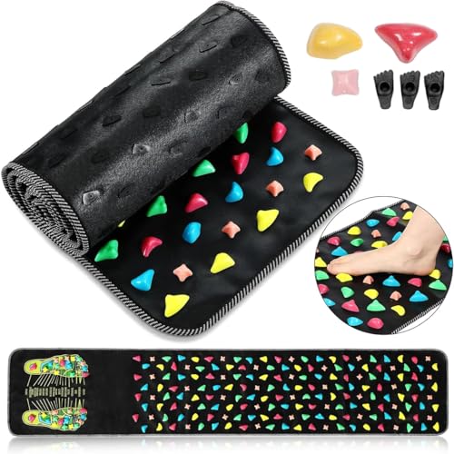 Shumeijian Feet Mat - Acupressure Mats, Acupuncture Mat for Feet, Acupressure Foot Mat, Reflexology Mat, Imitation Stone Foot Massage Cushion Relieves Body Foot Leg Pain and Fatigue (120 * 35cm)