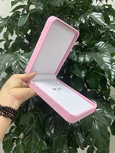 Junninggor Wedding Jewelry Sets Velvet Box Necklace Earring Ring Display Case Storage Holder (Pink) #TOP5