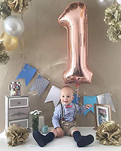 Image of Rose Gold Number 1 Balloon, 40 Inch