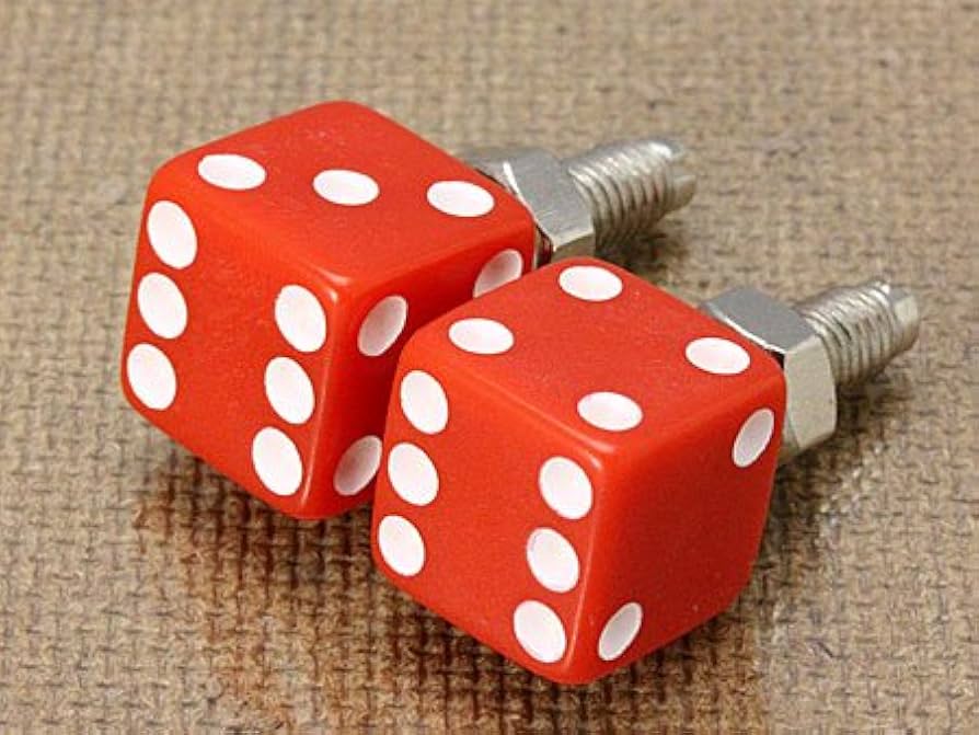 Amazon | ナンバープレートボルト ダイス(サイコロ) レッド＿NB