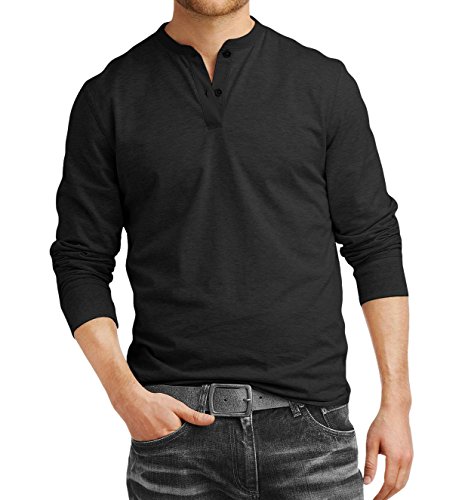 Image of fanideaz Men's Cotton Full Sleeve Henley T Shirts for Men