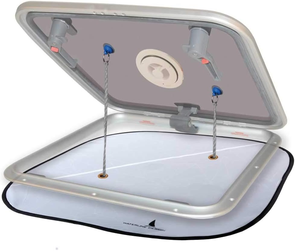 Hatch Blind with Ventilation and Mosquito Net, Magnetic Mount, Universal Size, Blackout Shade for Boats