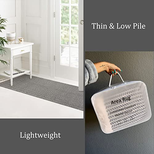 Lahome Boho Bathroom Rugs, Small 2X3 Entry Rug Lightweight Front Door Mat Woven Cotton Area Rug With Tassels, Farmhouse Non-Shedding Washable Grey Throw Rug Low Pile Carpet For Kitchen Laundry #TOP3