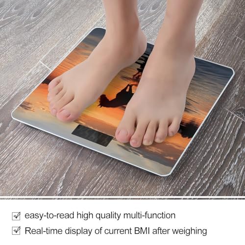 Báscula digital de baño con pantalla LCD 400 lb capacidad miniatura 5
