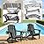 SFYLODS HDPE Folding Adirondack Chair, Outdoor Patio Chair with Cup Holder, Weather Resistant Wood Grain Lawn Chair for Backyard, Garden, Fire Pit, Deck, Black