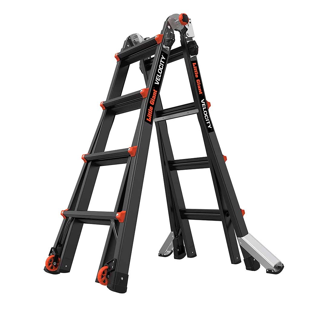Little GiantLadders 1304-017 Velocity PRO Multi-purpose Ladders, 4 Tread, Superior Anodised Finish, EN131
