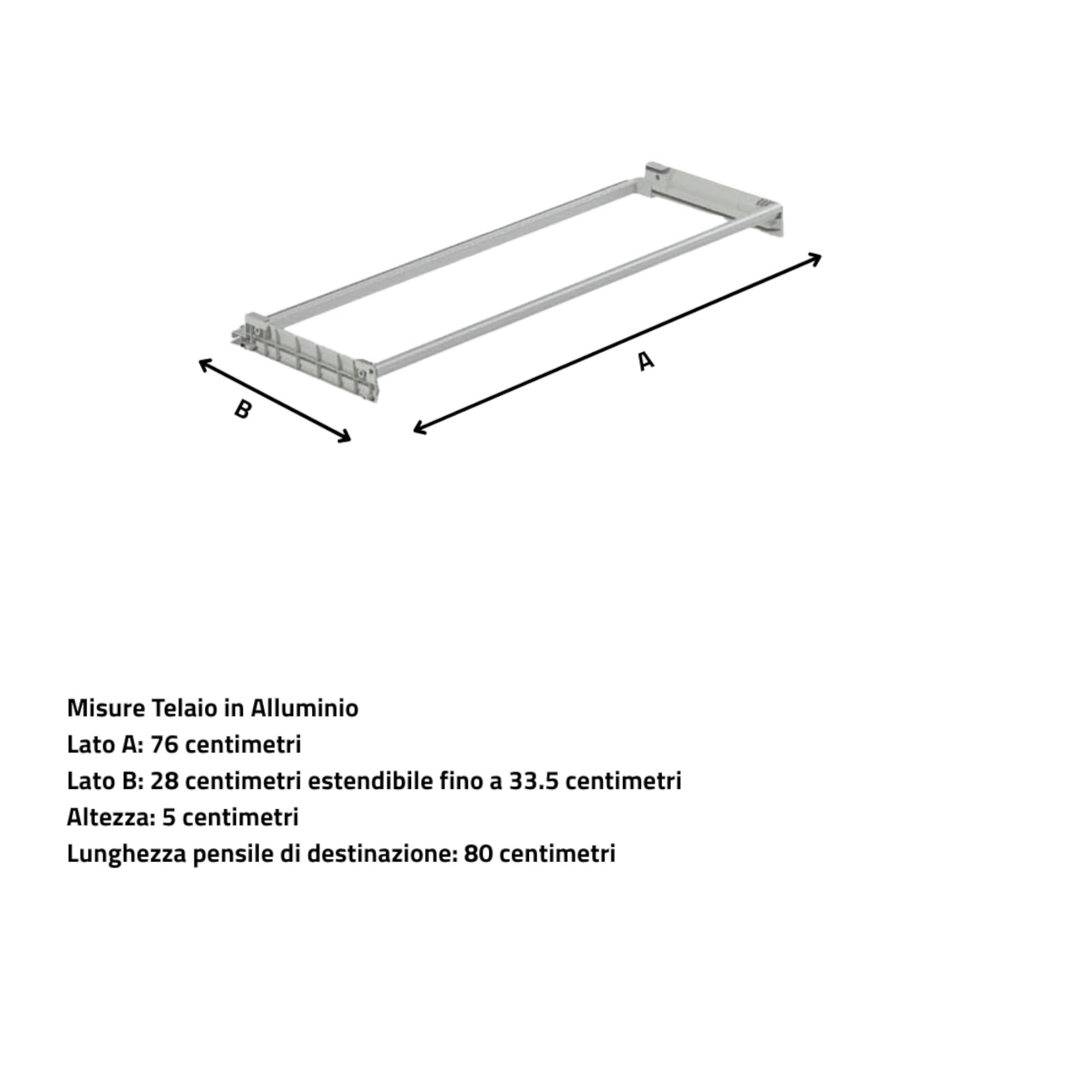 AERREGI Scolapiatti Per Cucina | In Acciaio Inossidabile o Metallo Verniciato Grigio | Antiruggine, Moderno, Salvaspazio | (Scolapiatti Acciaio Inox + Vaschetta Acciaio Inox + Telaio 76 cm)