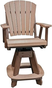 American Furniture Classics OS Home and Office Model 130-C-CTB Counter Height Swivel Arm Chair in Cedar on a Tudor Brown Base