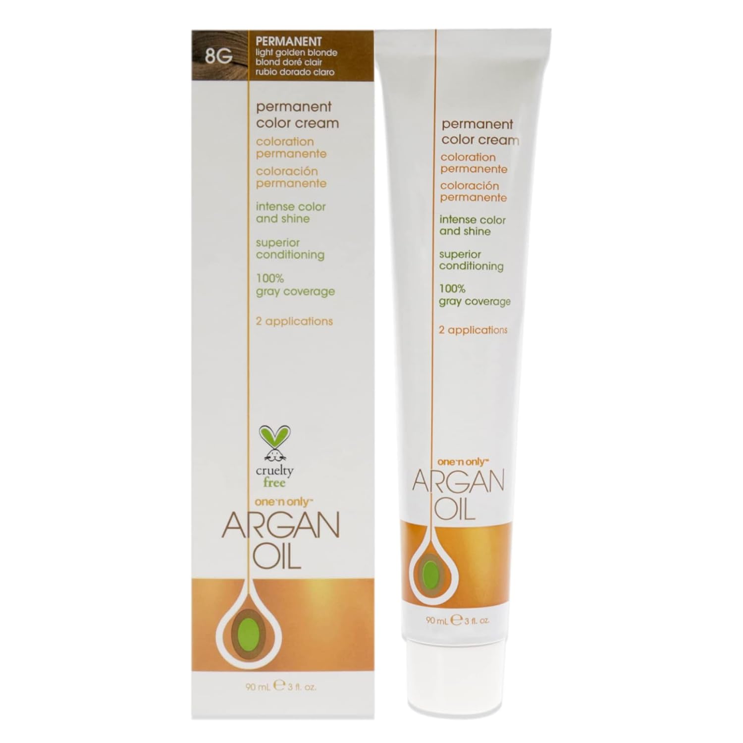 One 'n Only Permanent Hair Color & Dye, 8G Light Golden Blonde, 3 oz