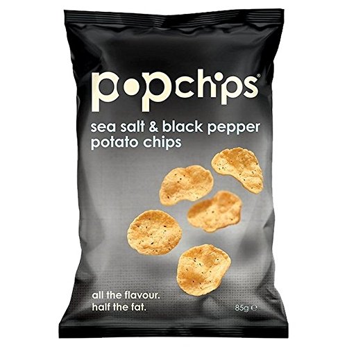 Popchips Sal Y Pimienta Aparecido Patatas Fritas 85g (Paquete de 6)