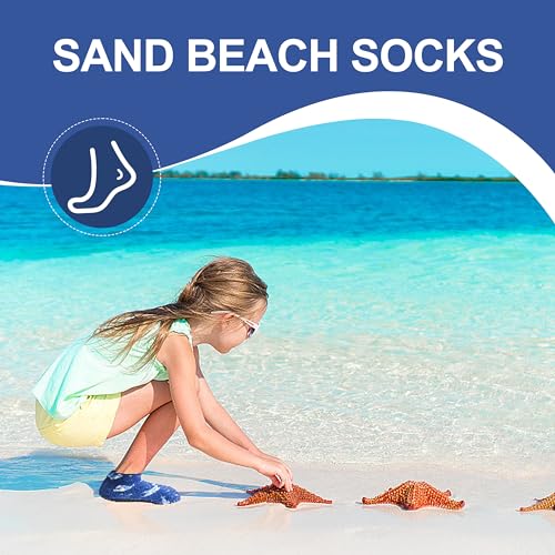 Image of RANDY SUN Barefoot Quick-Dry Sand Beach Socks, Breathable Seamless Yoga Sock With TPE Sole