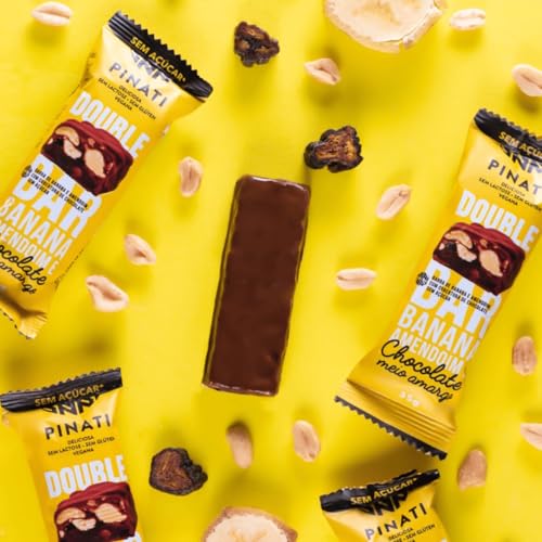 PINATI Double Bar Banana Amendoim Choc 35g (Display 32und)